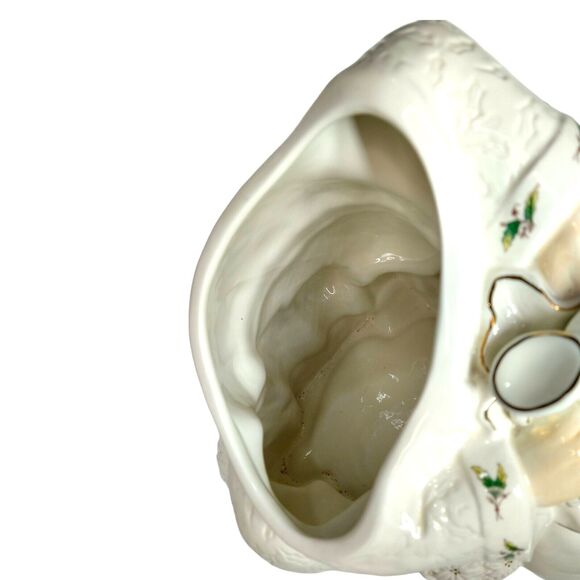 Holly Holiday Santa Claus Cookie Jar Large Ceramic Bag of Toys Holly Trim - Picture 9 of 13